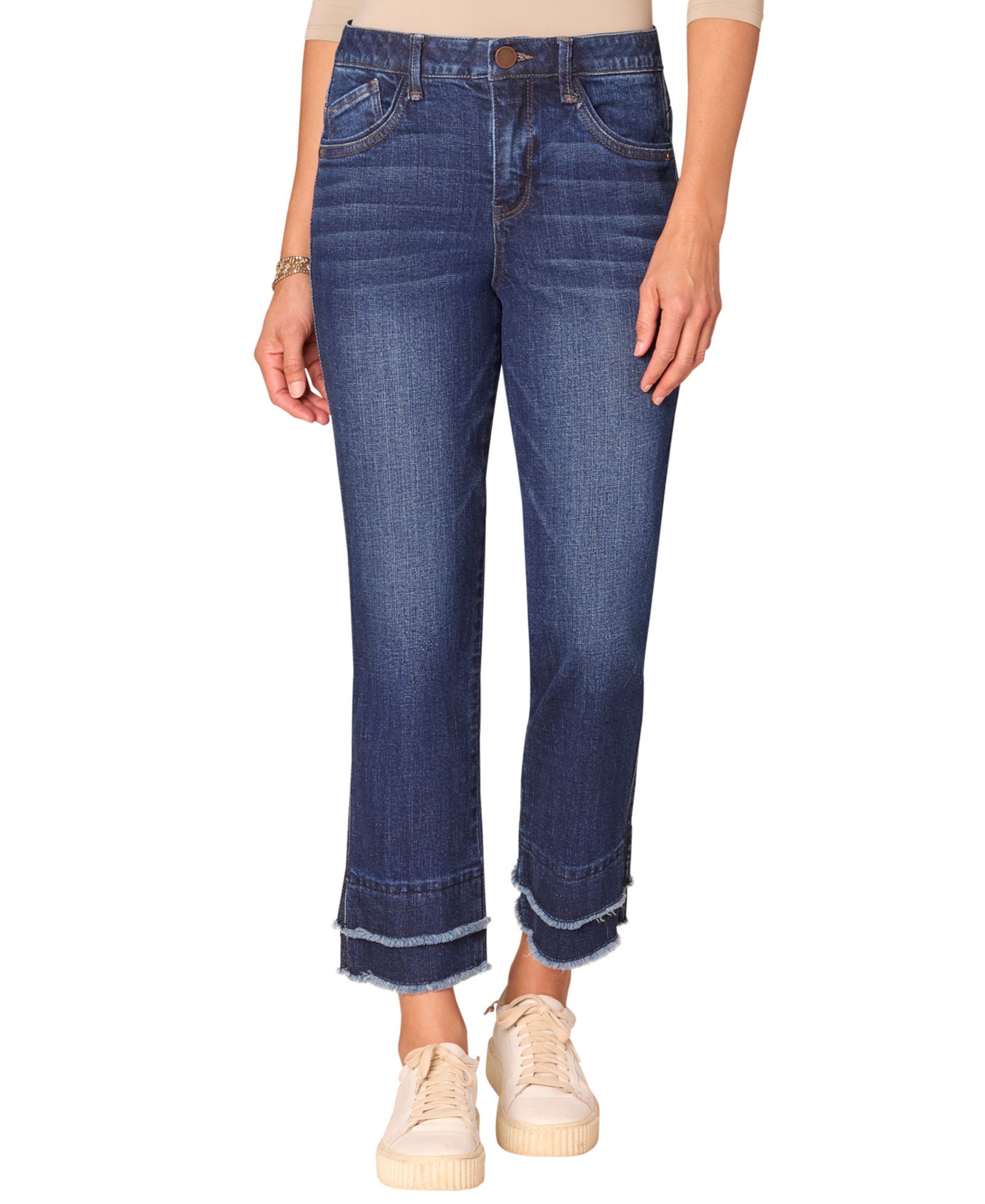 Democracy Petite "Ab"solution Mid-Rise Kick Flare Jeans