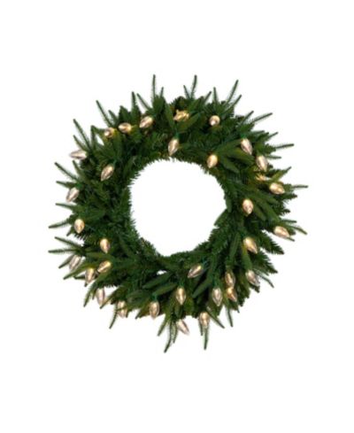 Nearly Natural рождественский венок из искусственной сосны Luxembourg Pine с LED подсветкой 24"