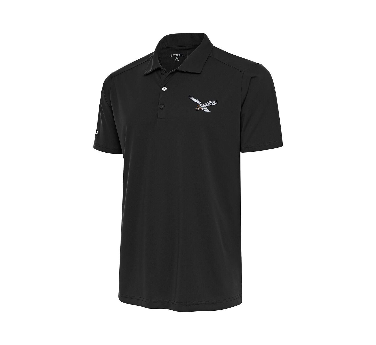 Antigua Men's Pewter Philadelphia Eagles Throwback Logo Legacy Pique Polo Shirt