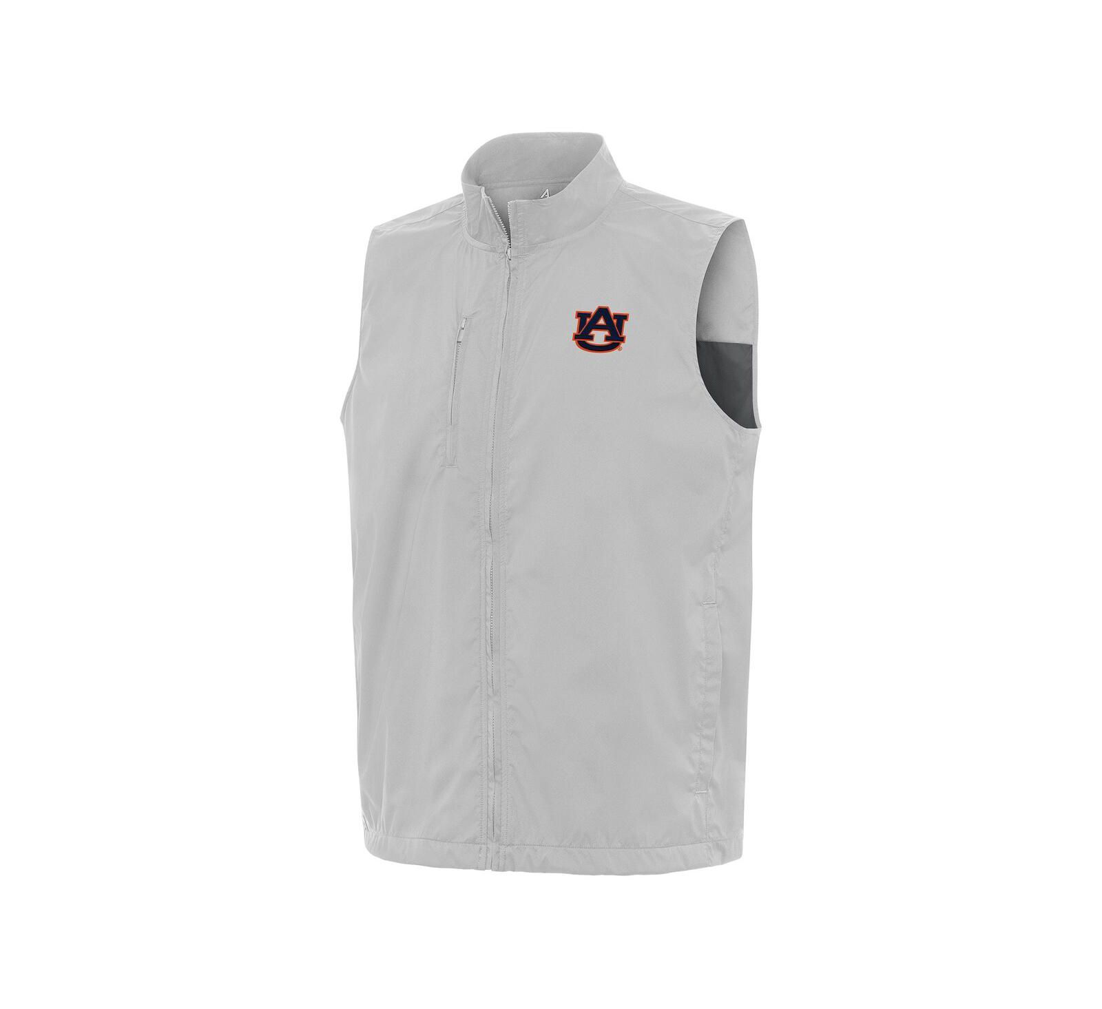Мужской жилет Antigua Heather Gray Auburn Tigers Brisk Full-Zip