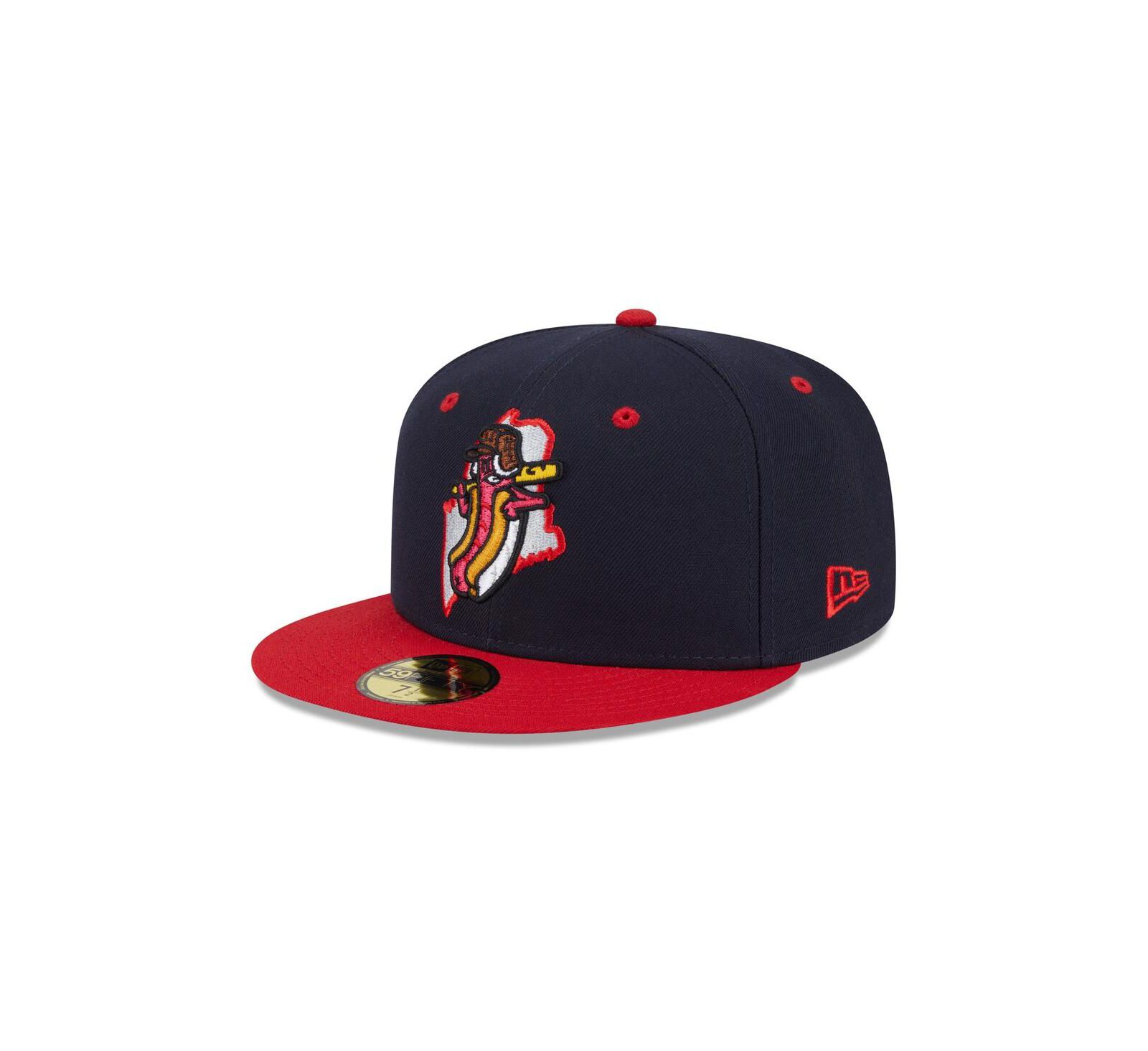 Мужская кепка New Era Navy Portland Sea Dogs Theme Nights 59FIFTY Fitted