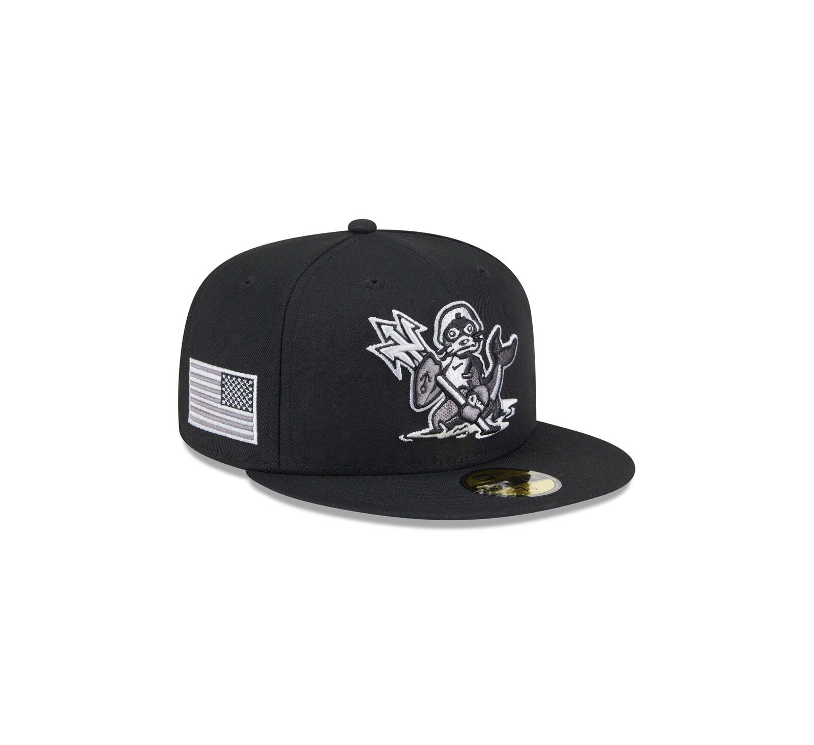 New Era Men's Black Norfolk Tides Theme Nights 59FIFTY Fitted Hat