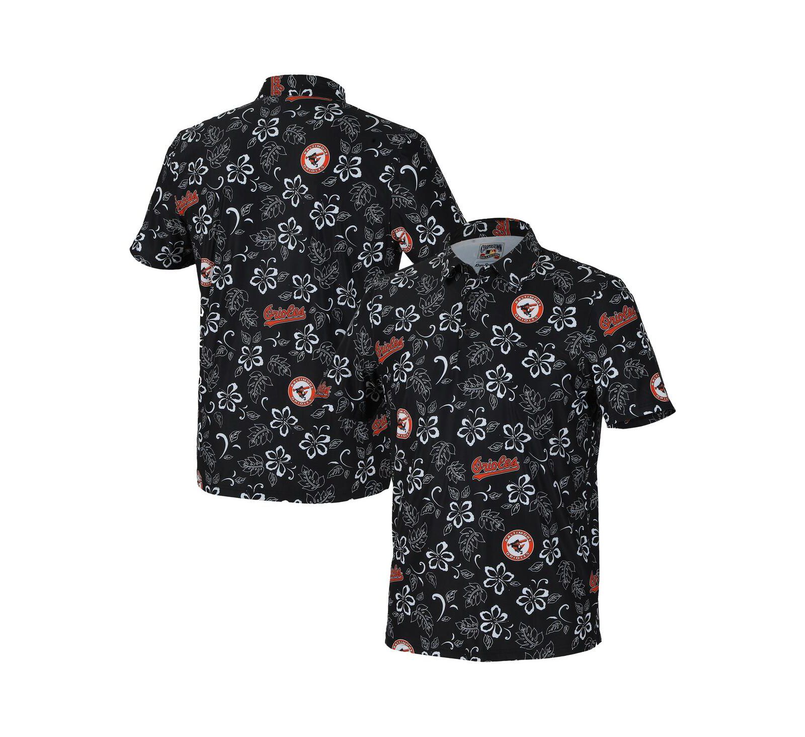Reyn Spooner Men's Black Baltimore Orioles Cooperstown Collection Performance Polo Shirt