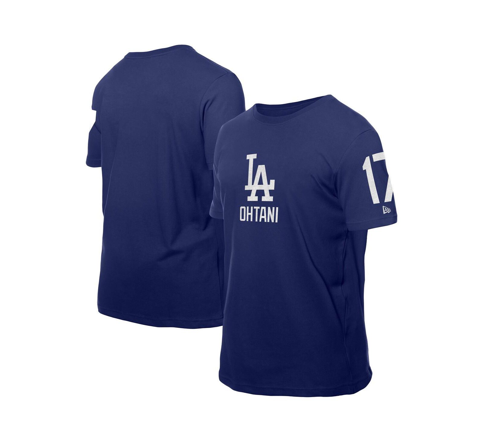 New Era Men's Shohei Ohtani Royal Los Angeles Dodgers Design Lab Name & Number T-Shirt