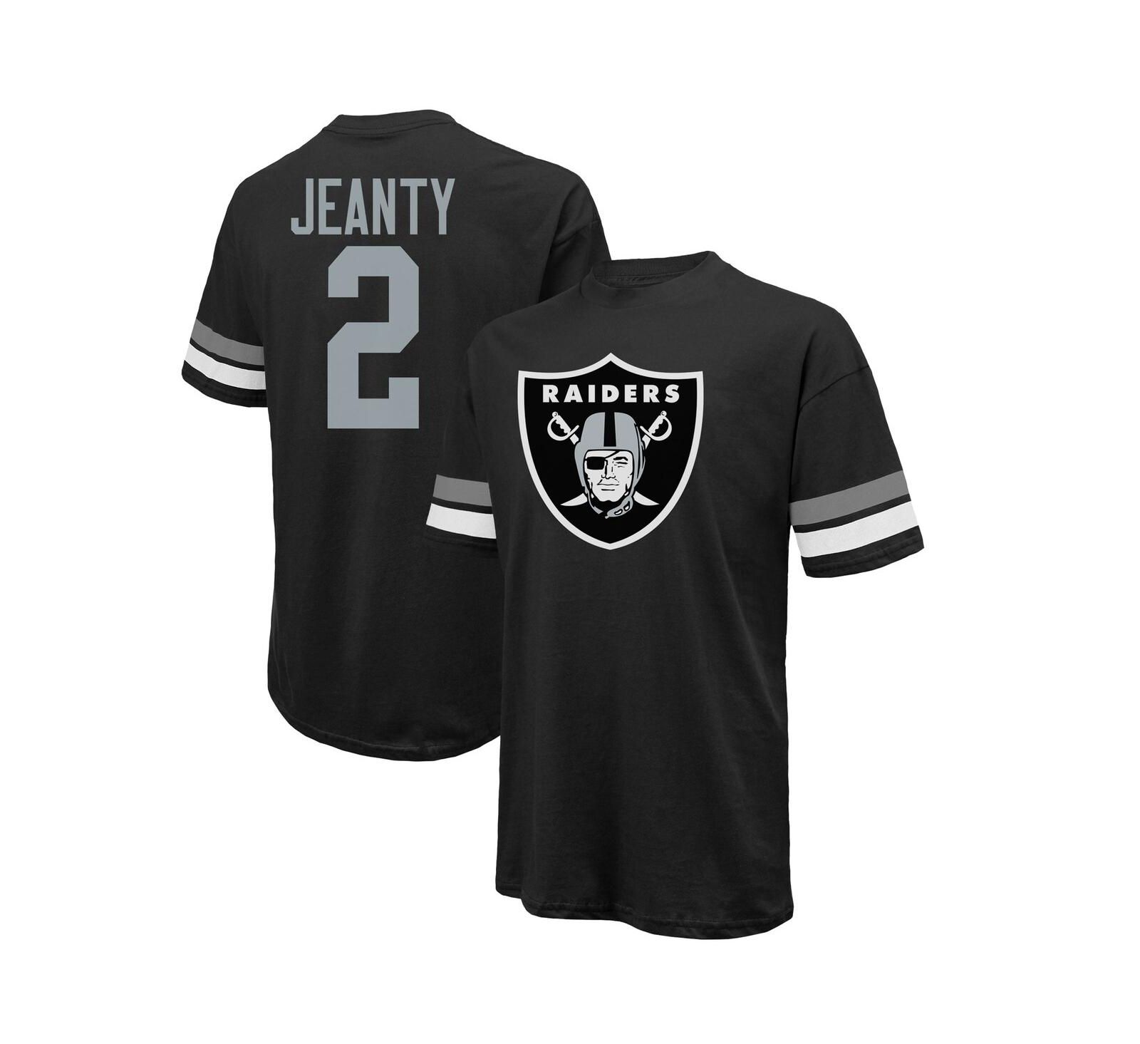 Majestic Men's Ashton Jeanty Black Las Vegas Raiders 2025 NFL Draft First Round Pick Oversized T-Shirt