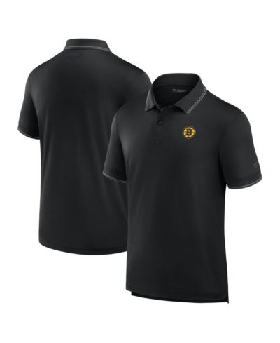Fanatics Мужская рубашка-поло Boston Bruins, черная, pique
