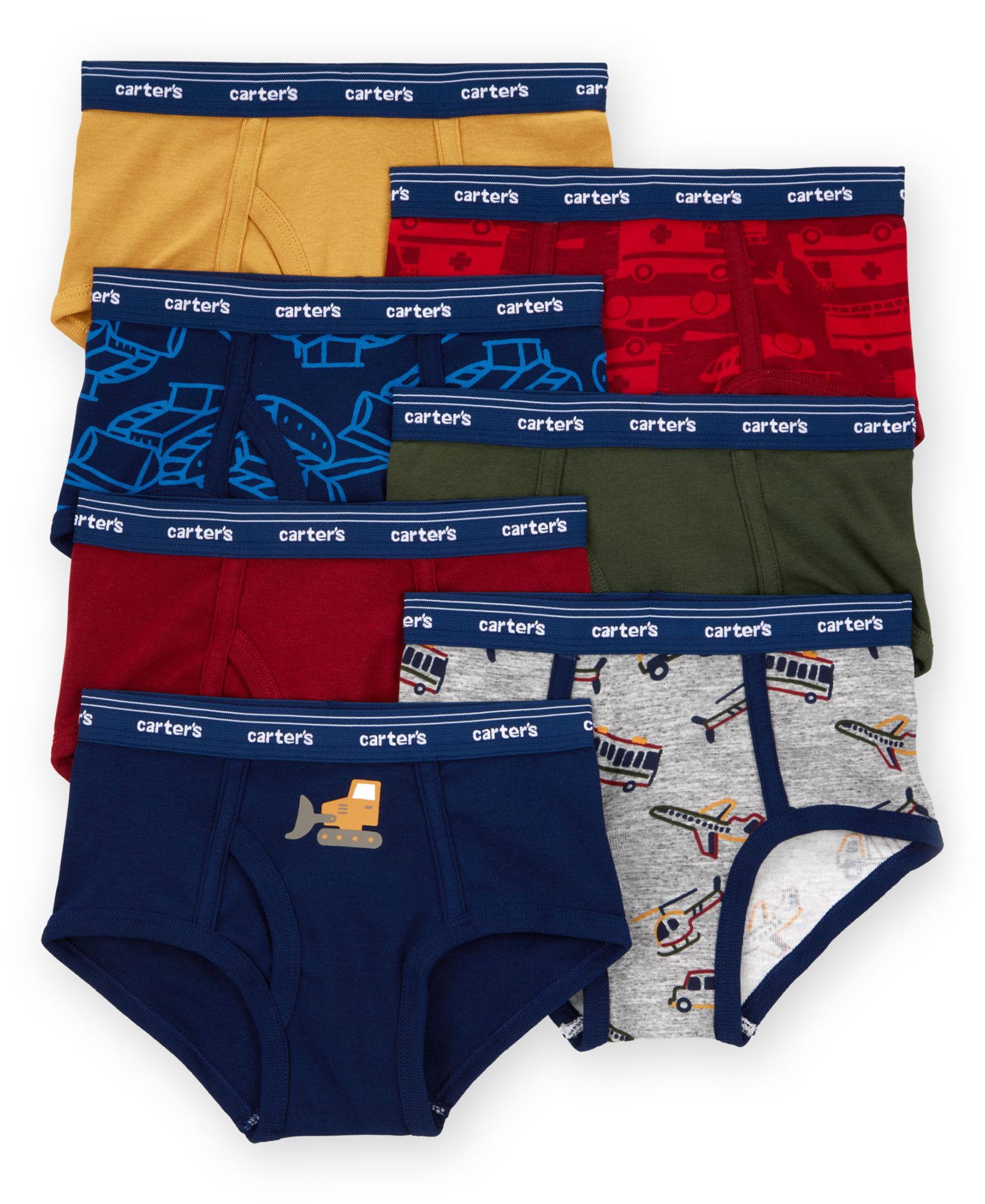 Carter's Toddler Boys' 7- Pack Construction-Themed Briefs