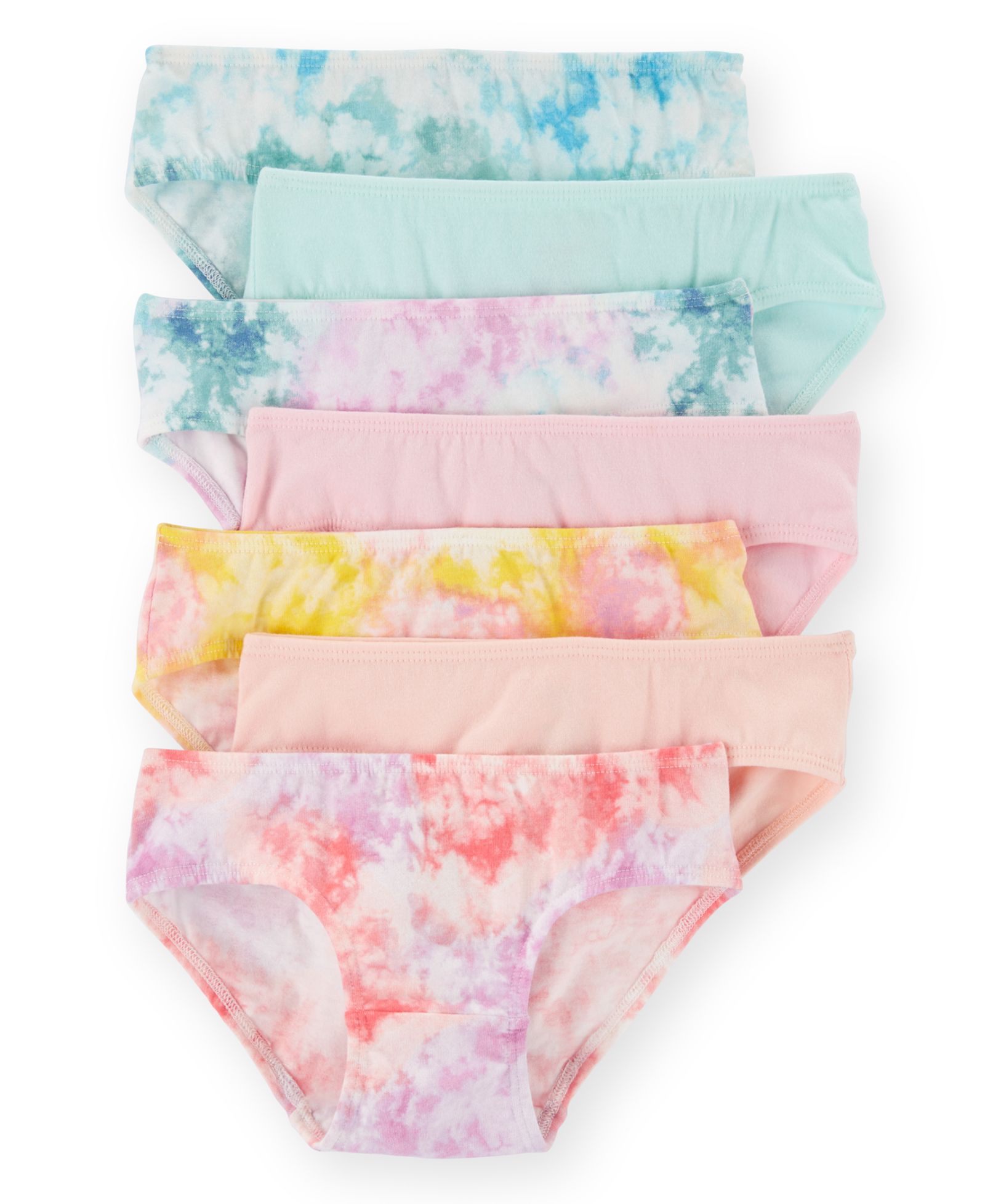 Carter's Toddler Girls' Tie-Dye Hipster Underwear, 7-Pack Set