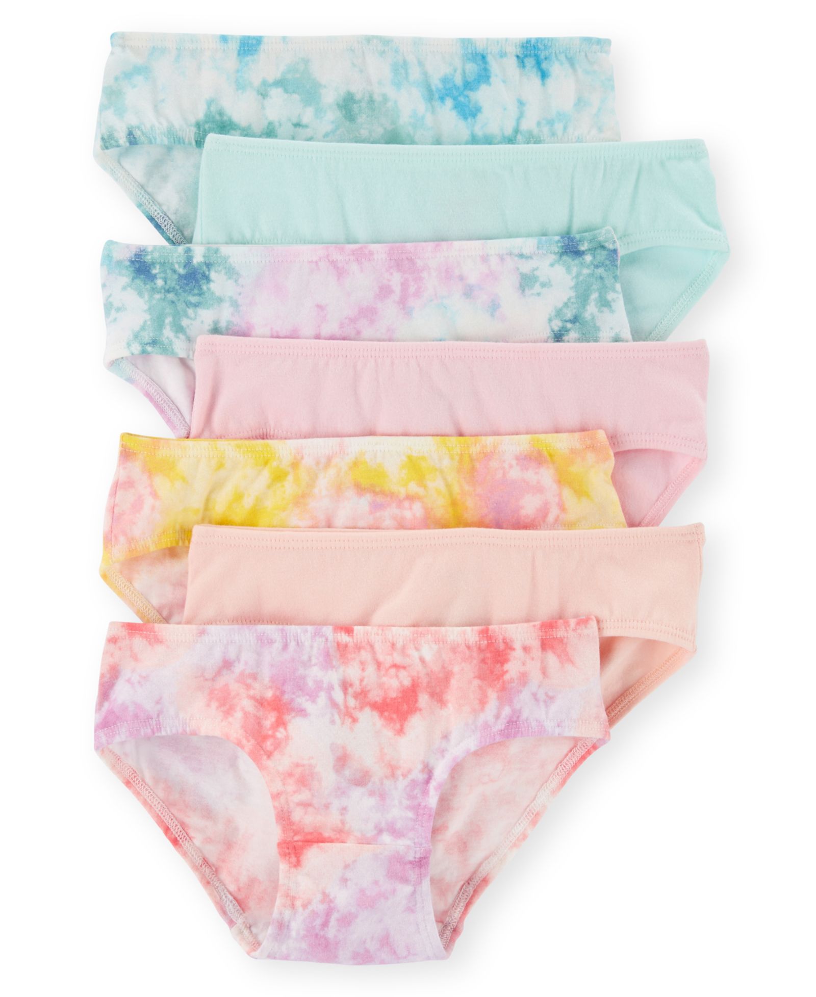 Carter's Toddler Girls' Tie-Dye Hipster Underwear, 7-Pack Set