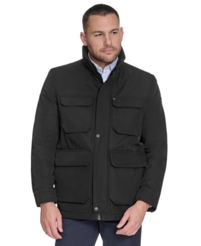 Tommy Hilfiger Men's Four Pocket Military-Inspired Field Jacket
