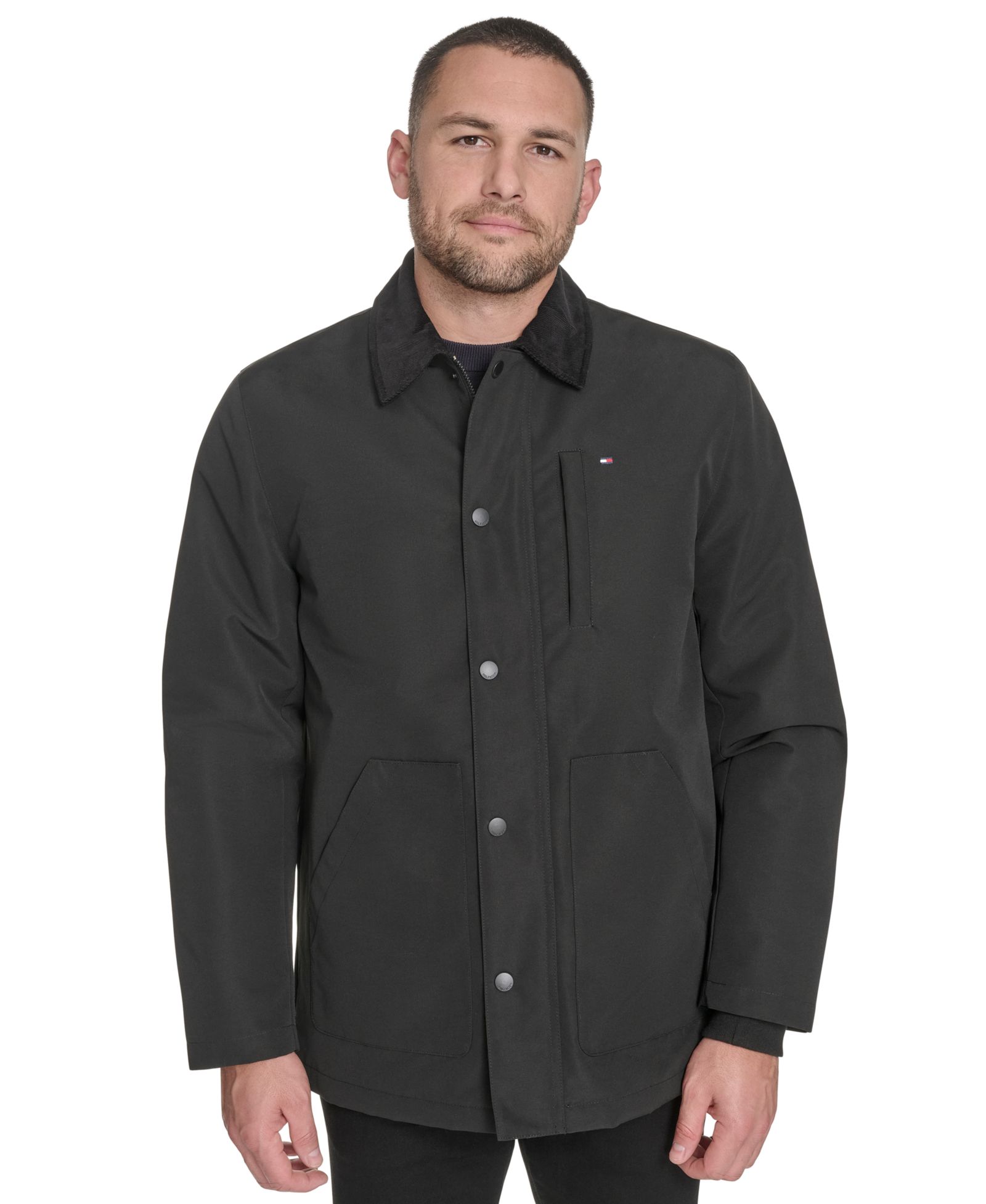 Пальто Tommy Hilfiger Men's Highland Barn с воротником из вельвета