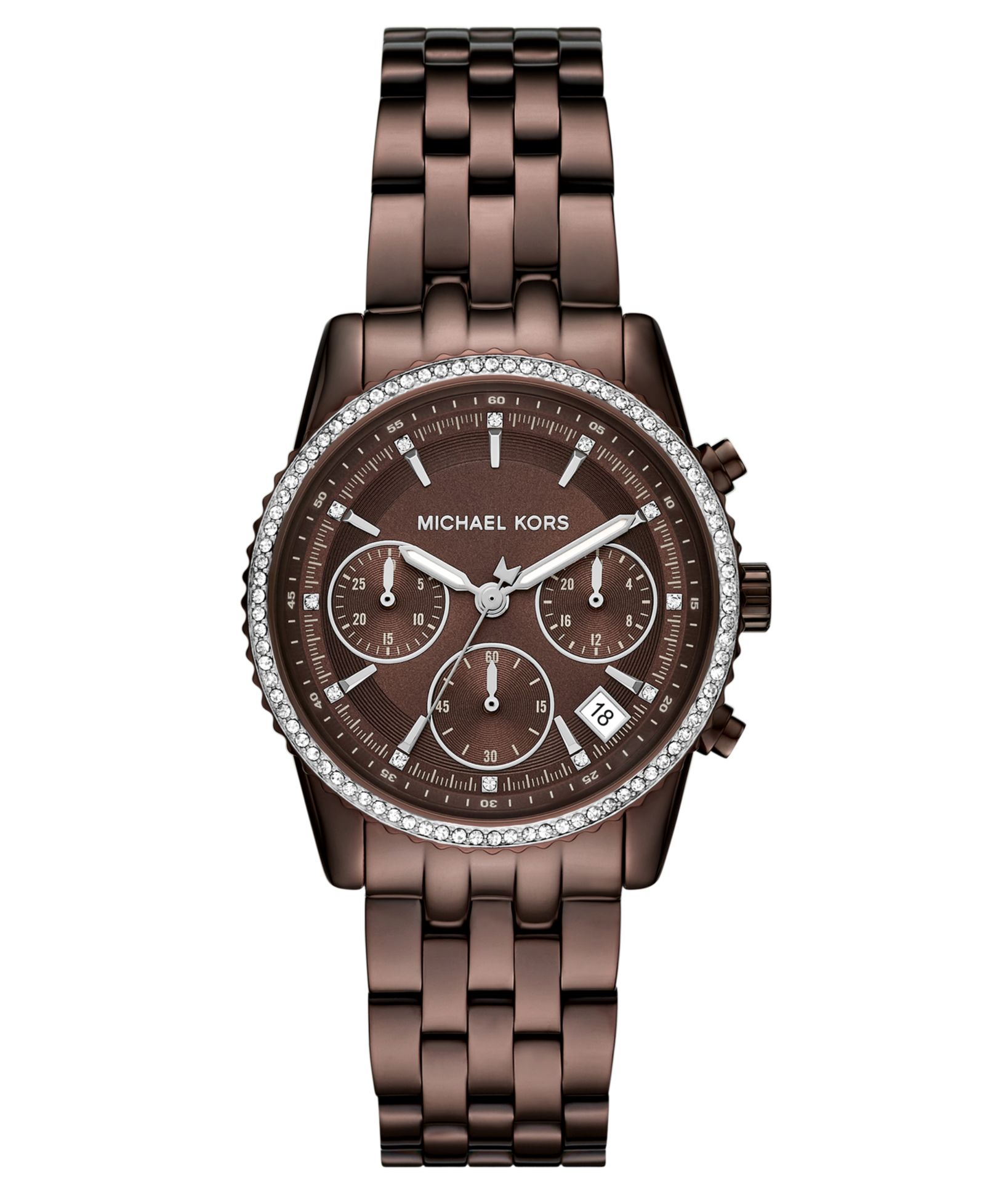Женские часы Michael Kors Bryant Chronograph Brown Stainless Steel, 35mm