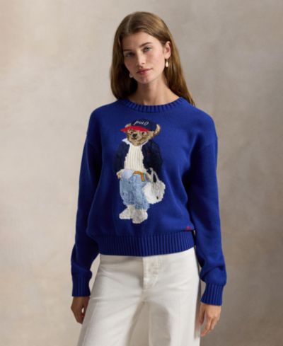 Polo Ralph Lauren Women's Polo Bear Crew Neck Sweater