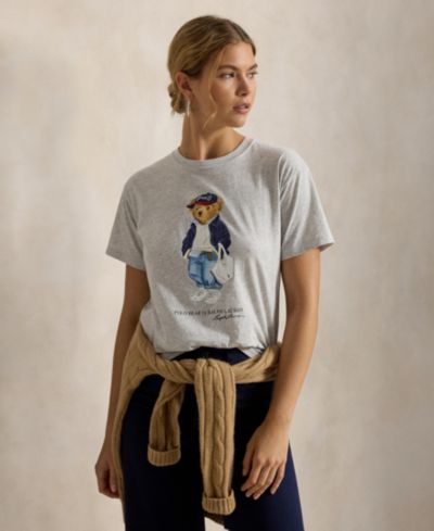 Polo Ralph Lauren женская футболка с принтом Bear