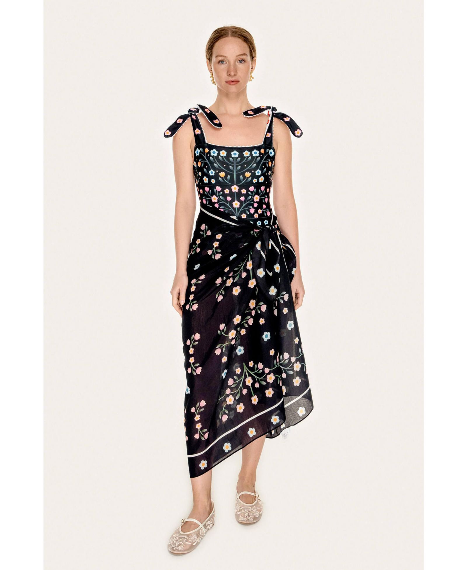 Женский саронг-обертка Beach от Jessie Zhao New York - Night Garden