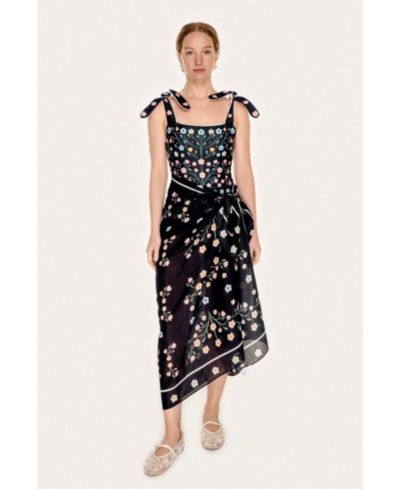 Jessie Zhao New York Women's Beach Sarong Wrap - Night Garden