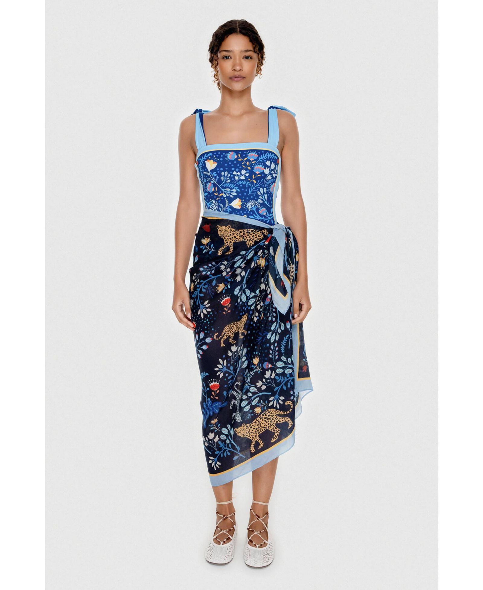 Саронг Jessie Zhao New York Beach Wrap - Amazon Rainforest Blue