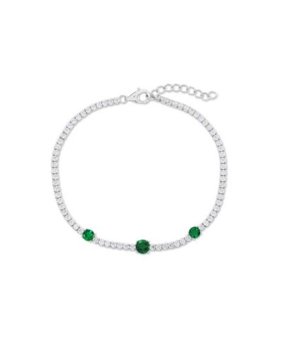 Браслет Sterling с круглыми камнями CZ