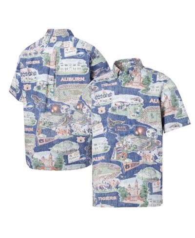 Мужская рубашка Reyn Spooner Navy Auburn Tigers Scenic Button-Down