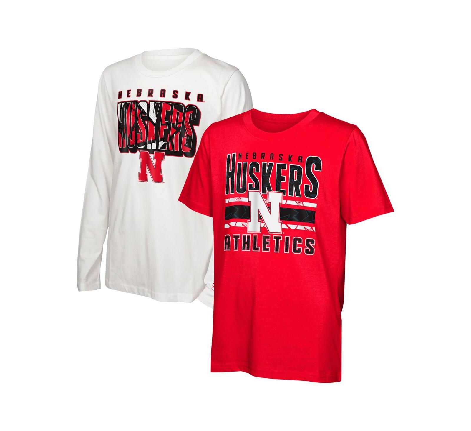 Outerstuff Big Boys and Girls Nebraska Huskers In the Mix T-Shirt Combo Set