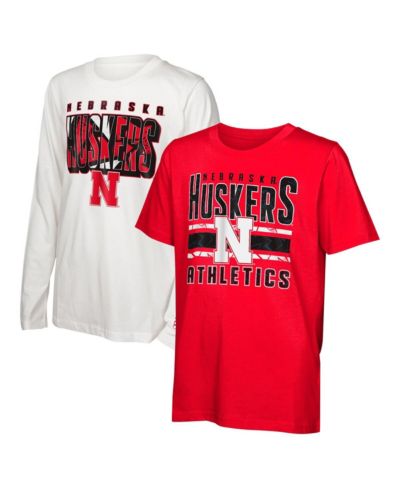Outerstuff Big Boys and Girls Nebraska Huskers In the Mix T-Shirt Combo Set