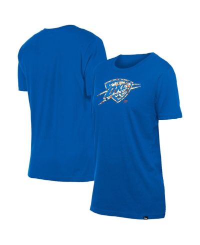 Женская футболка New Era Oklahoma City Thunder Glam Game Flower синяя