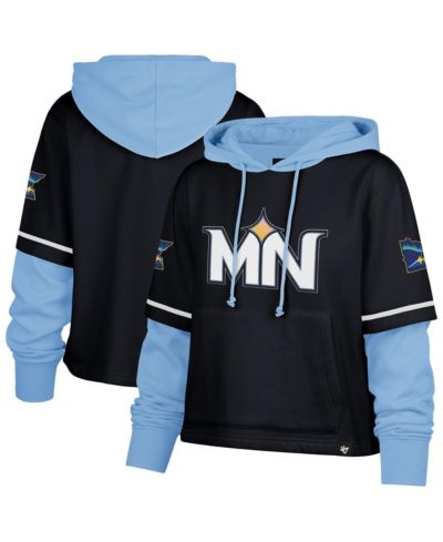 '47 Brand Женское укороченное худи Minnesota Twins City Connect, темно-синее