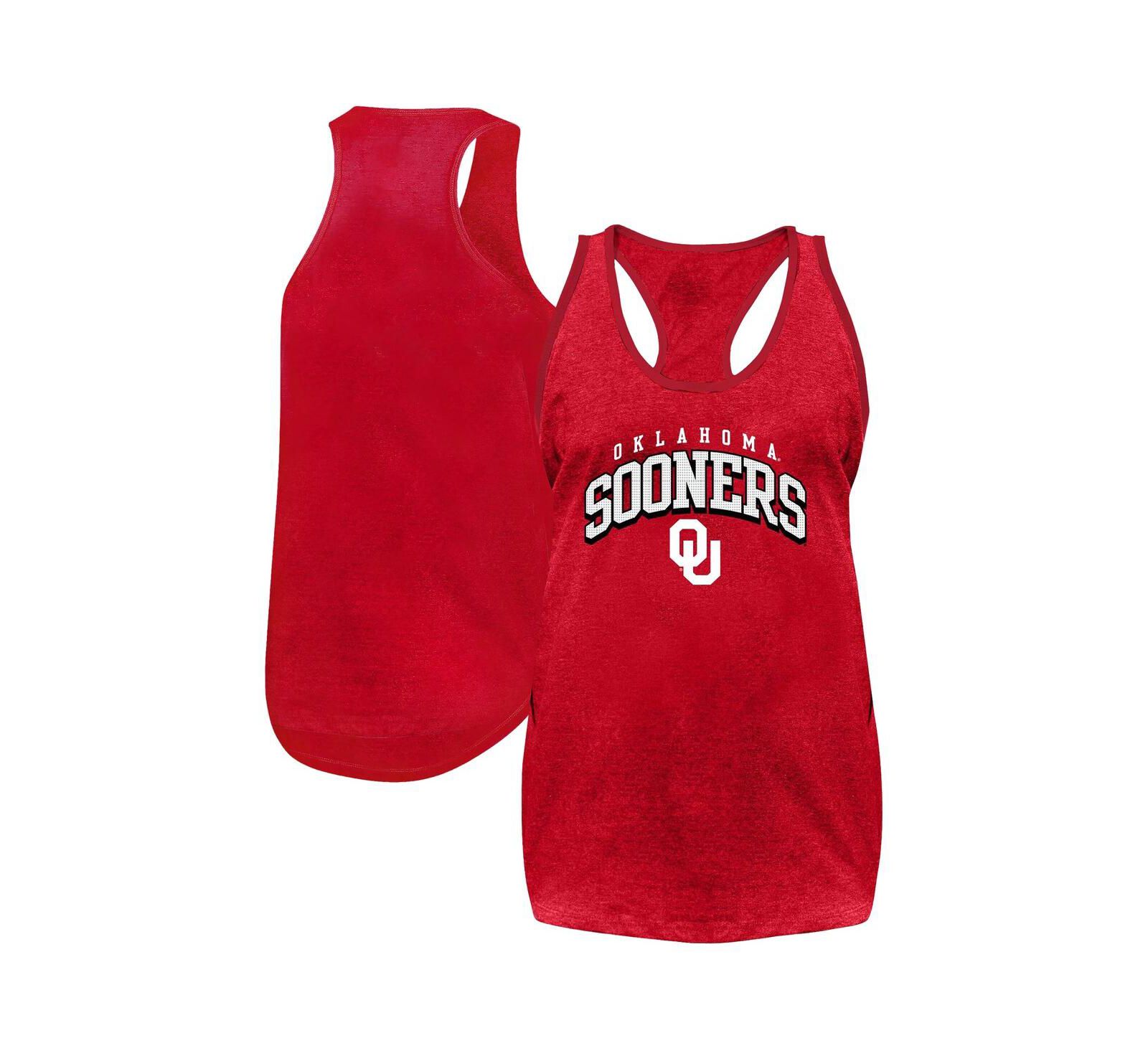 Женский Tank Top Fanatics Crimson Oklahoma Sooners Plus Size Arch