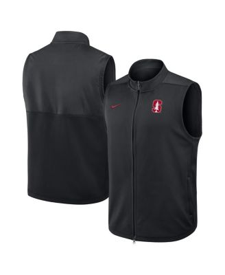 Мужской жилет Nike Black Stanford Cardinal Primetime Victory Performance Full Zip
