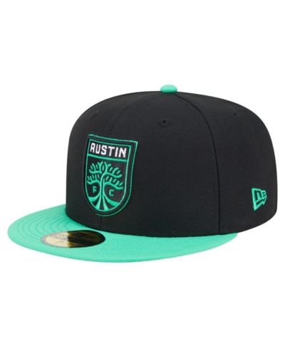 Мужская кепка New Era Black Austin FC 2025 Kickoff 59FIFTY Fitted