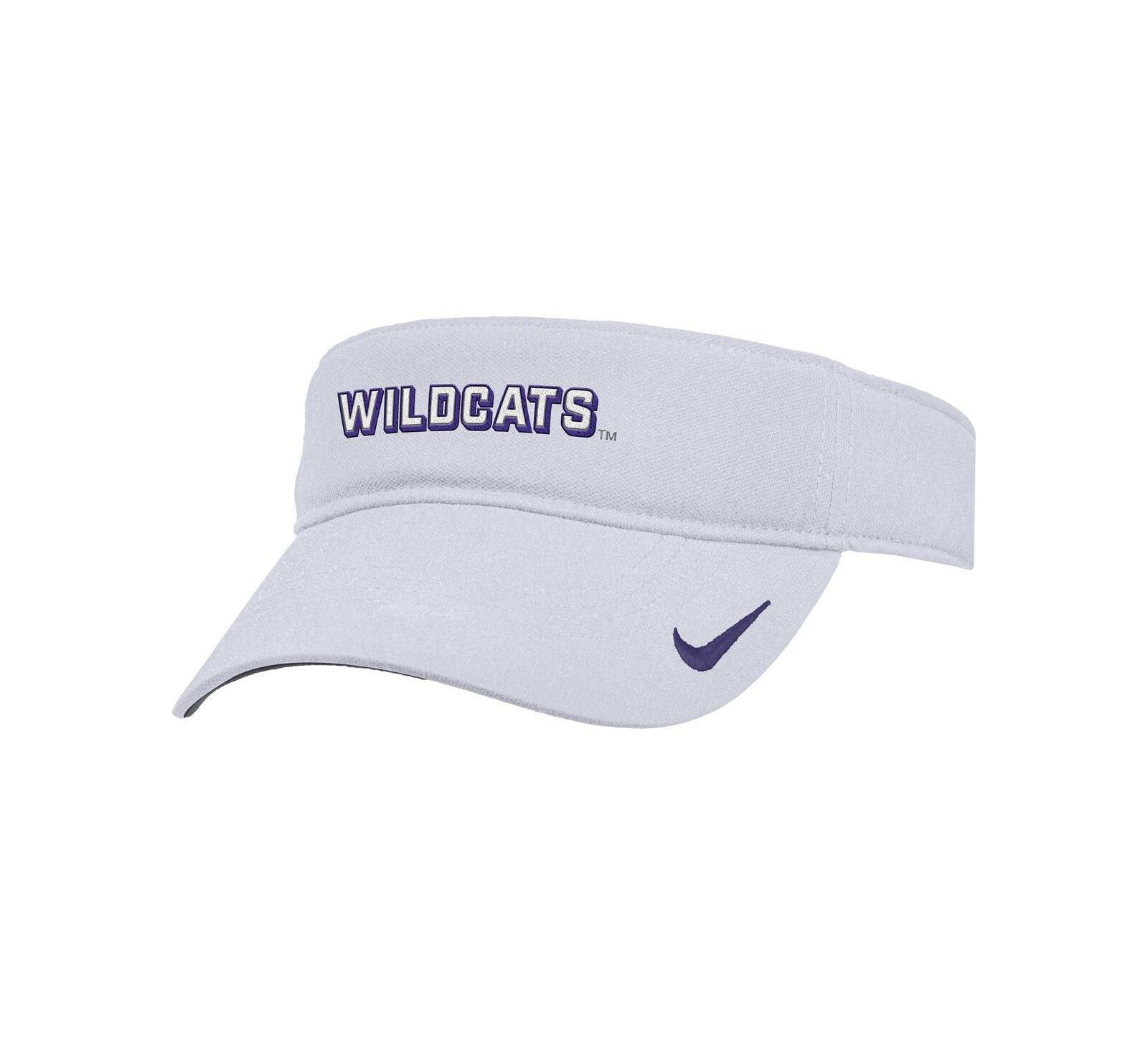 Nike Мужская белая кепка Ace Performance с регулируемым размером, Kansas State Wildcats 2025