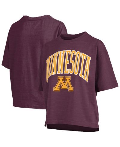 Pressbox Женская объемная футболка Minnesota Golden Gophers Nelson Arch, бордовая