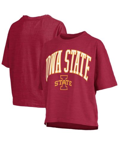 Женская футболка Pressbox Cardinal Iowa State Cyclones Nelson Arch Over Logo Oversized Slub