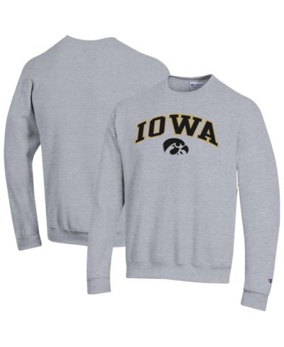 Мужская толстовка Champion Heather Gray Iowa Hawkeyes Arch Over Logo