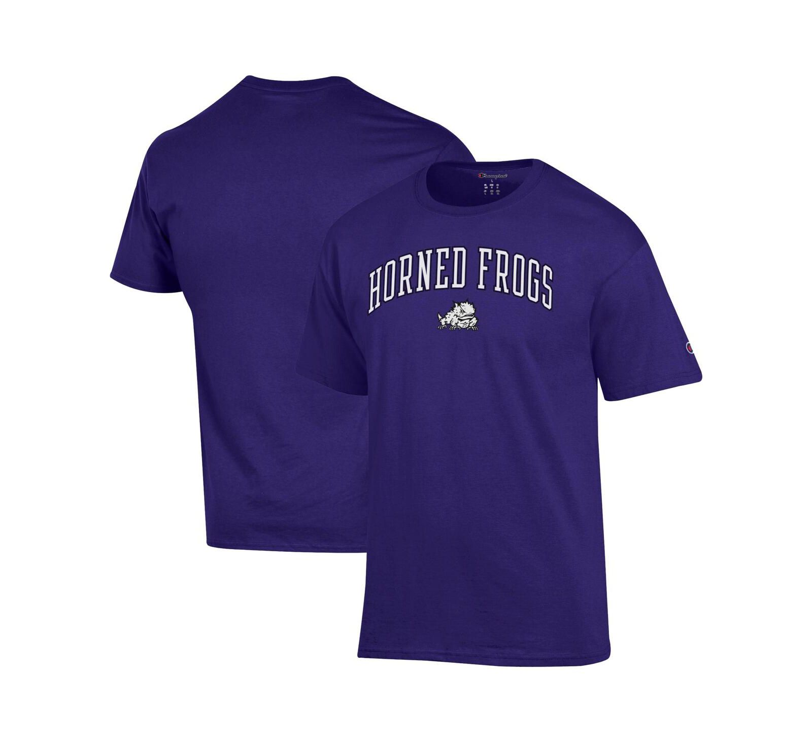 Мужская футболка Champion с фиолетовым логотипом TCU Horned Frogs
