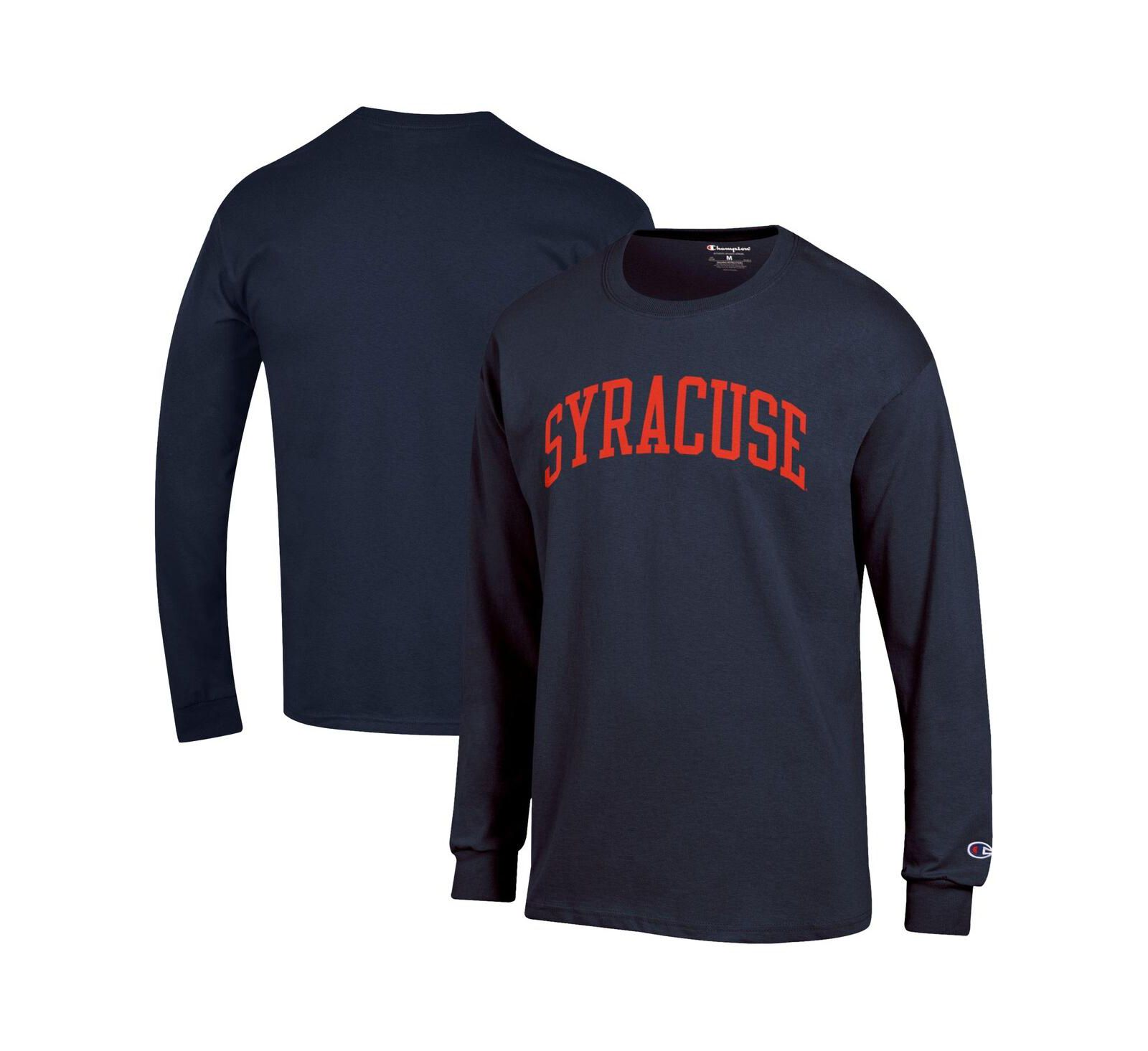 Champion Мужская футболка с длинным рукавом Syracuse Orange Navy