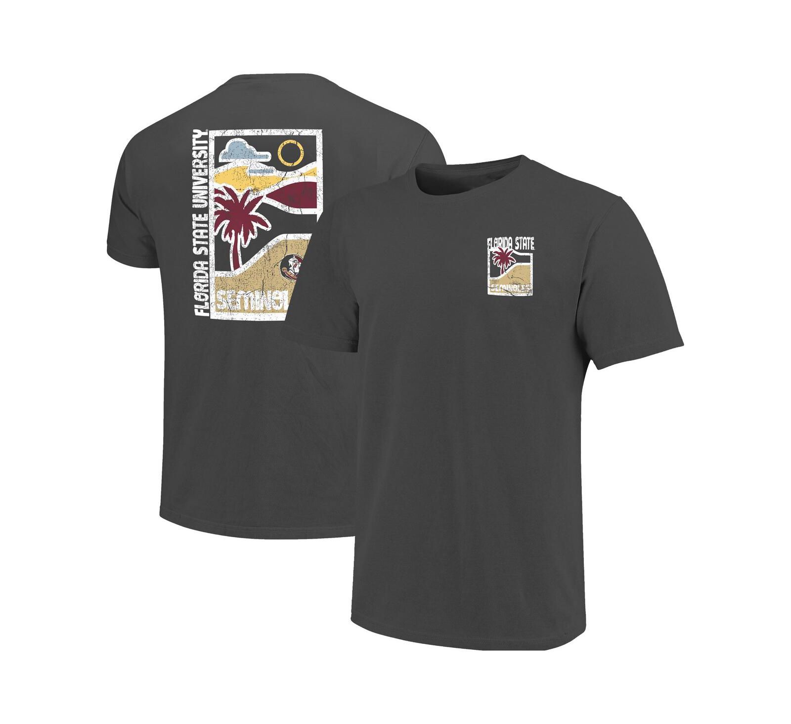 Мужская футболка Image One Graphite Florida State Seminoles Comfort Colors Minimal Vista Distressed Graphics