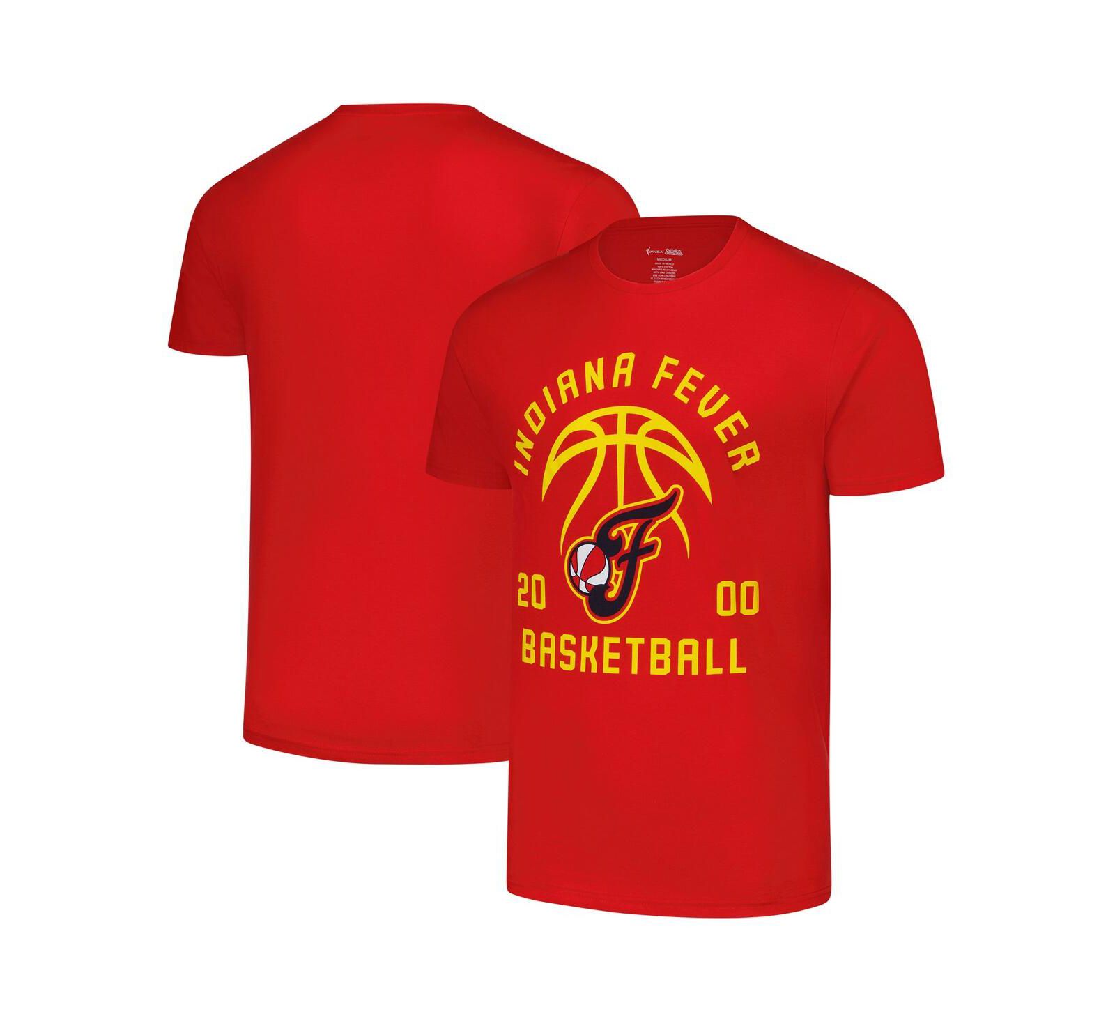 Stitches Men's and Women's Red Indiana Fever Basketball T-Shirt