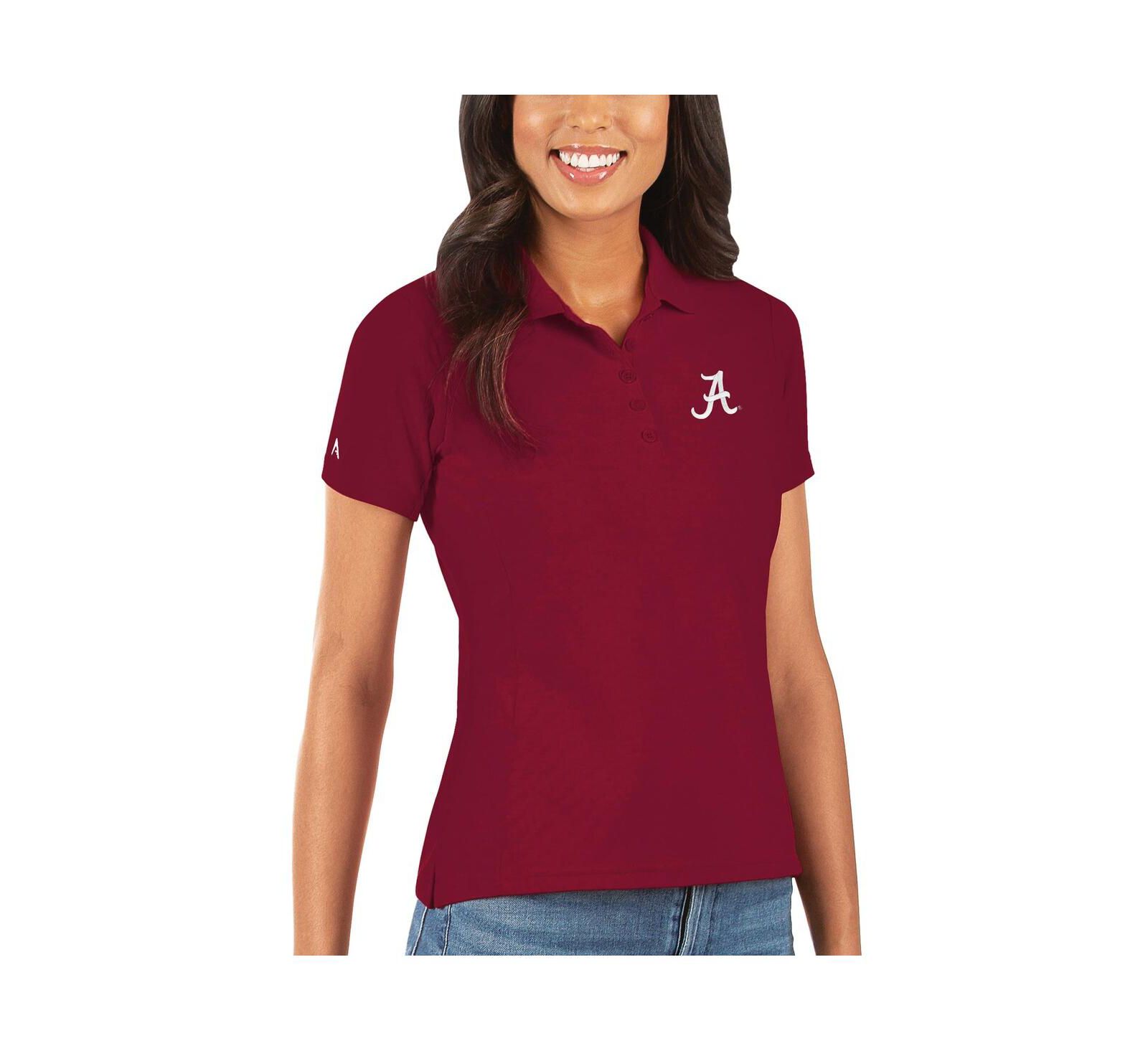 Женская рубашка-поло Antigua Crimson Alabama Crimson Tide Legacy Pique