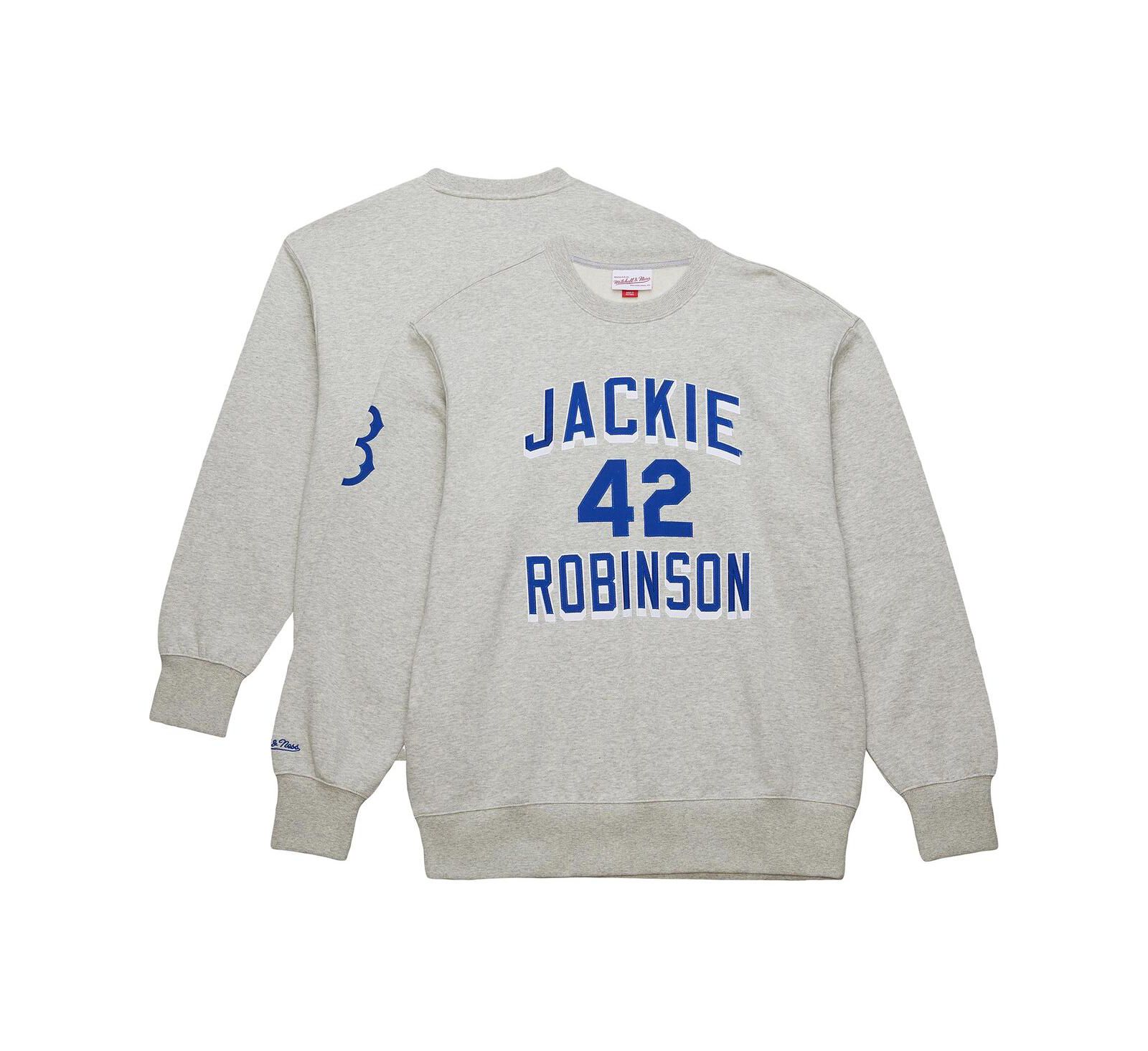 Свитшот Mitchell & Ness Мужской Jackie Robinson Brooklyn Dodgers Legends Collection Vintage Logo Name & Number Fleece Pullover