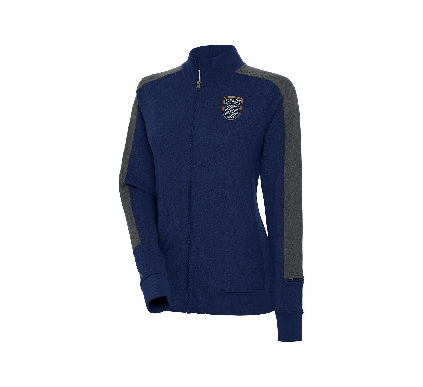 Женская куртка Antigua Navy San Diego FC Strike Anthem Full-Zip
