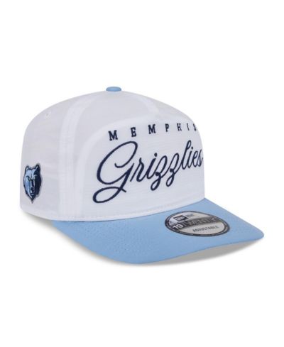 New Era Men's White/Light Blue Memphis Grizzlies 2025 NBA Draft On-Stage Nylon 19TWENTY Adjustable Hat