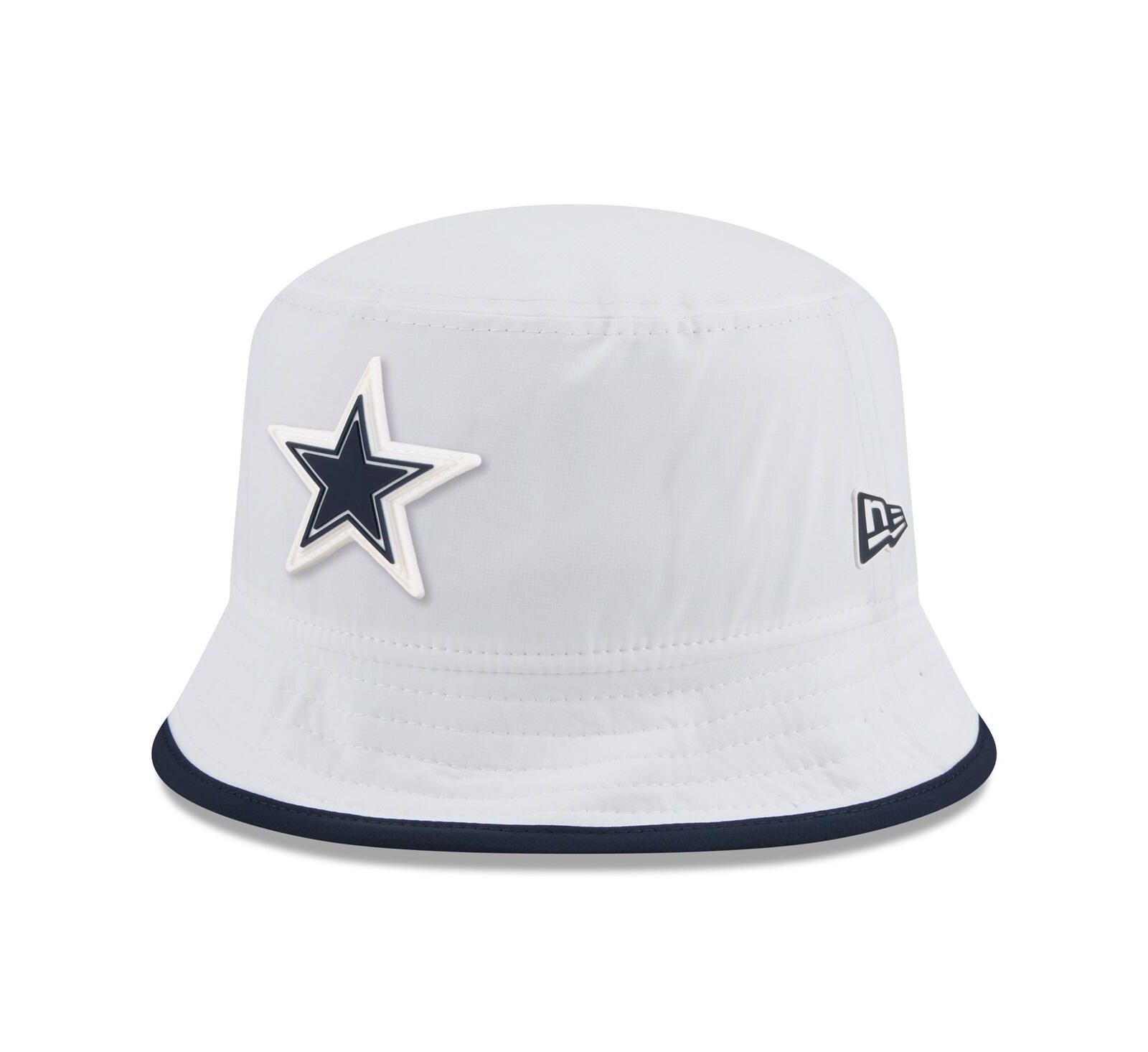 New Era Мужская кепка Dallas Cowboys 2025 NFL Training Camp Stretch Bucket Hat White