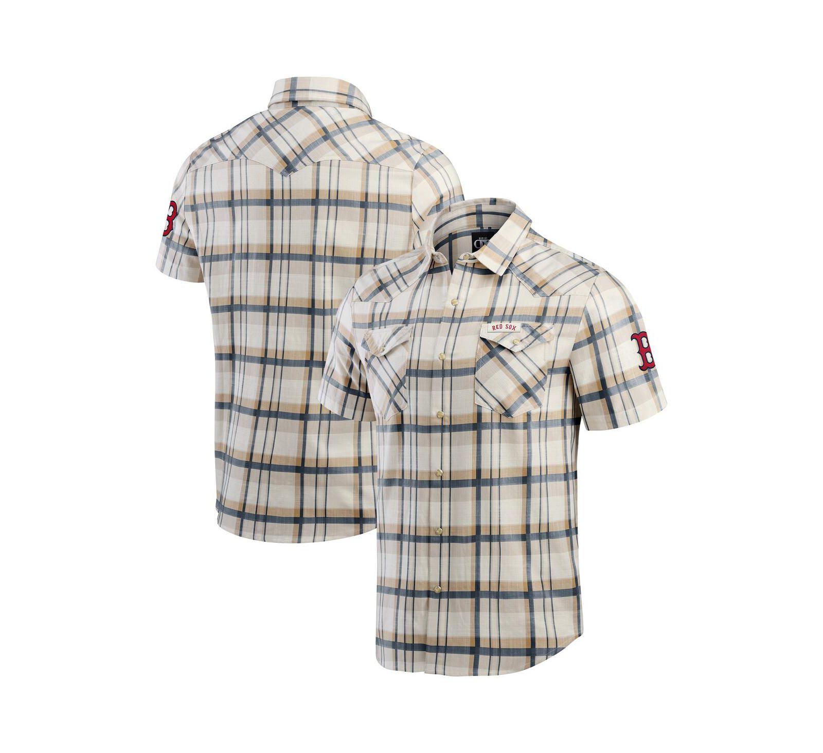 Мужская рубашка Fanatics Darius Rucker Collection Navy Boston Red Sox Plaid Full-Snap