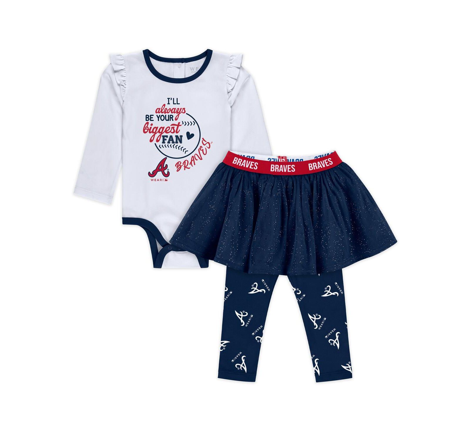 Детский комплект WEAR by Erin Andrews Atlanta Braves 3-piece