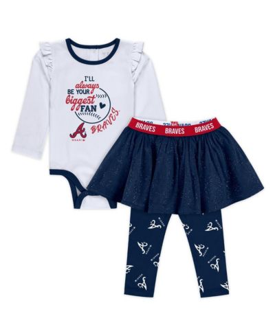 WEAR by Erin Andrews Baby Boys and Girls 3-Piece Atlanta Braves Tutu Set