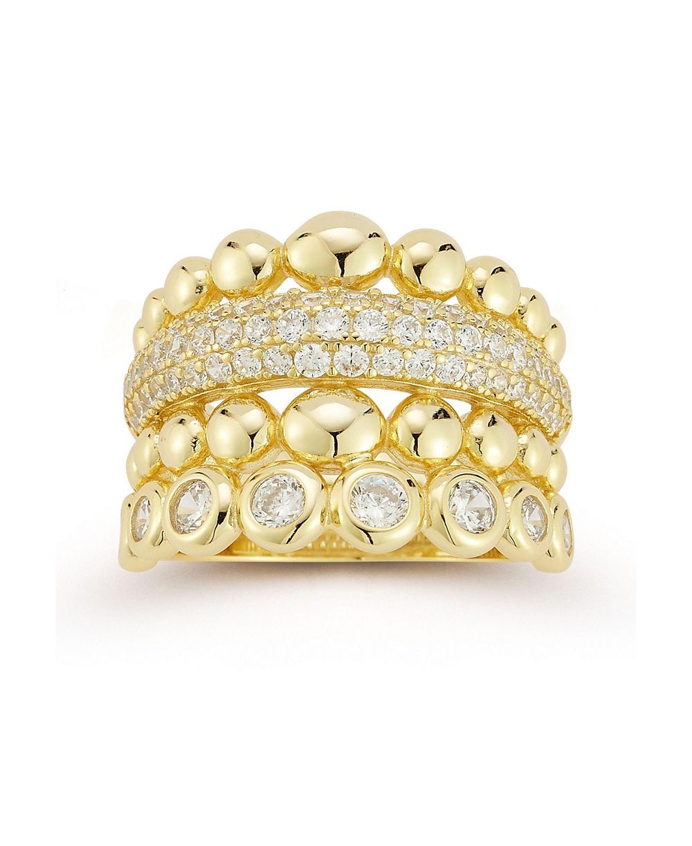 Кольцо Rachel Zoe из стерлингового серебра с напылением 14K Gold