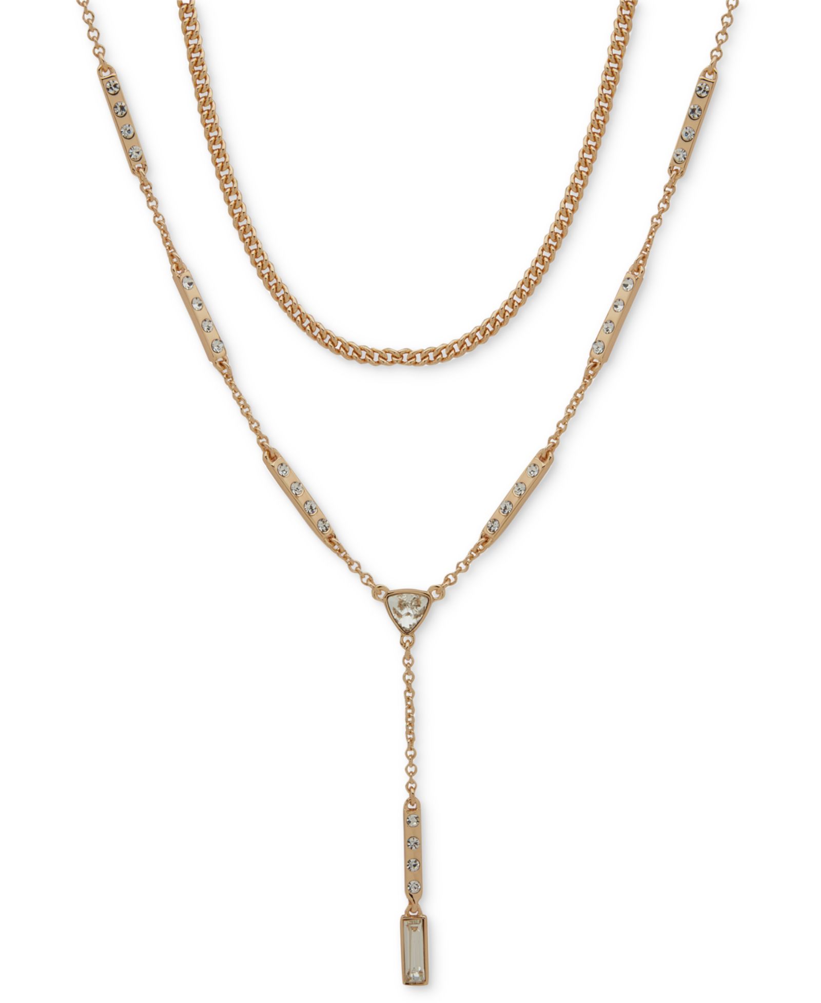 Ожерелье-ларнат KARL LAGERFELD PARIS Crystal Geometric 16" + 3" extender