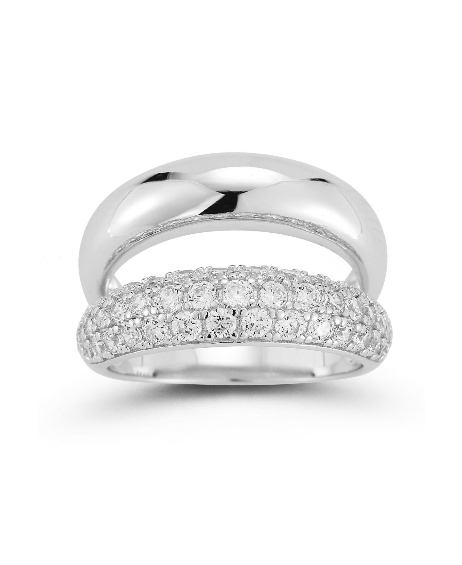 Rachel Zoe Double Dome Ring Sterling Silver