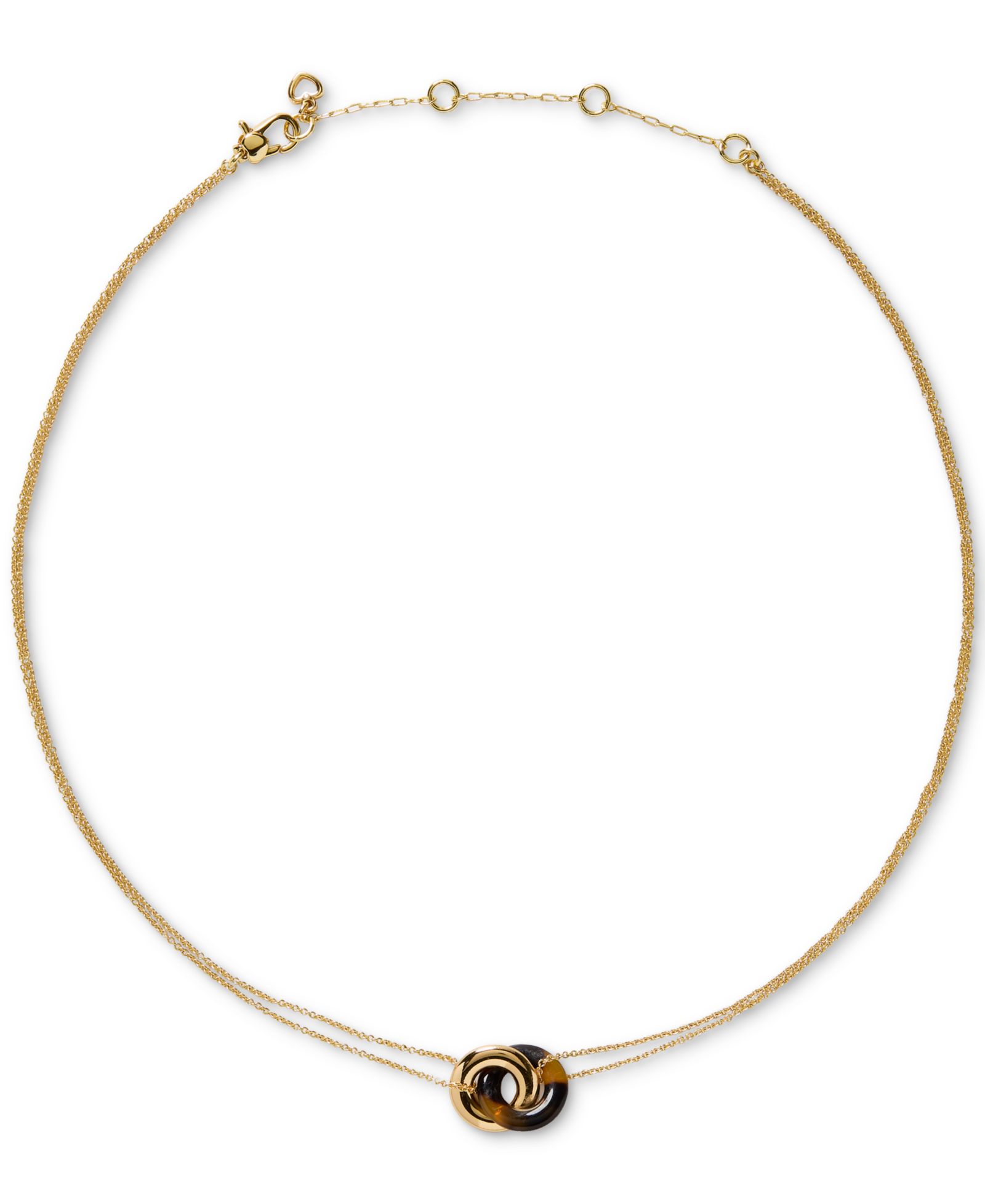 Колье-подвеска kate spade new york Gold-Tone Interlock 16" + 3" extender